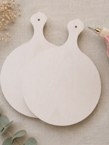 2 runde Holzrohlinge aus Ahornholz für Brandmalerei und DIY-Projekte