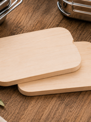 2 Ersatzbretter aus Ahornholz für die BrandLinge Lunchbox – ideal für Brandmalerei, Lasergravuren und kreative DIY-Projekte.