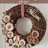 Naturkranz-Workshop mit Brandmalerei auf Holz von BrandLinge