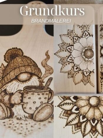 Brandmalerei Grundkurs mit Mandala und Zwergen bei BrandLinge