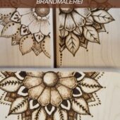 Grundkurs Brandmalerei – Mandala auf Ahornbrett in der BrandLinge Stube Kölliken.