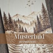 Pappelholzbrett mit Brandmalerei-Motiv als Beispiel für ein selbst gestaltetes Wandbild
